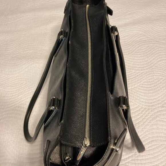 Tumi Sinclair Nina 3 Black Compartment Laptop Commuter Brief Tote Bag Purse - Picture 8 of 16